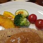 キッチン ブルー グローブ - 備え付け野菜のアップ