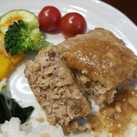 キッチン ブルー グローブ - こちら側からのカットはしずらい、