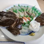 オレンジハウス - 夕食　デラックスコースの刺身