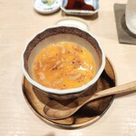 Sushi Hashimoto - 桜えびと百合根の茶碗蒸し