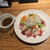 吉池食堂 - 料理写真:池田屋サラダハーフ５５０円。白身、マグロ、タコがいっぱいで、ドレッシング別添えもポイント高いですよ。ハーフでも十分です。