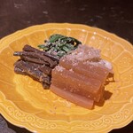 肉匠ふるさと - 自家製ナムル（大根、豆もやし、ほうれん草、わらび）