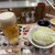 秋吉 - 料理写真:生ビールにキャベツ塩