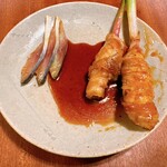 Umami LABO koi izumi - 葉生姜あぐー豚巻き へしこ　