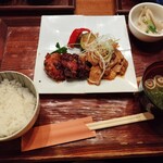 美食米門  - 胡麻味噌漬け豚バラ肉の鉄板焼き御前1200円