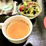 しろくろとりこ。 - Bセット（サラダとスープ）