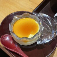 お料理 とみやま - 最後デザートでプリンが出て来ました。めっちゃ美味しい