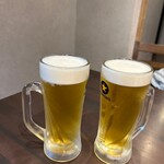 炭火焼肉 にく式 - 生ビール（サッポロ黒ラベル）