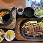 加里部 - 五目釜飯と赤身熟成肉ステーキ