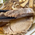 ラーメン もっけだの - 『朝食セット(ハーフ中華そばあっさり)＋刻みチャーシュー』のチャーシュー