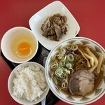 ラーメン もっけだの - 『朝食セット(ハーフ中華そばあっさり)＋刻みチャーシュー』