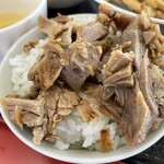 ラーメン もっけだの - 『朝食セット(ハーフ中華そばあっさり)＋刻みチャーシュー』のライス＋刻みチャーシュー