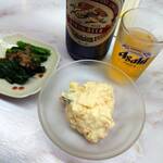 なかを酒店 - ほうれん草とポテサラ