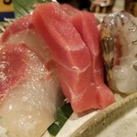 出羽鮨 - 刺盛りアップ。