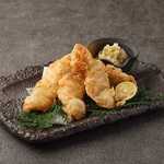 Chicken tempura with grated kabosu pepper