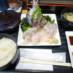 Kinno Tamago - 地魚３点盛定食（1640円）