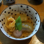 和田倉 - 海老の黄味煮/丸茄子/小芋