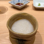 Sushidokoro Yamato - 新玉ねぎの茶碗蒸し