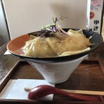 ラーメン厨房 ぽれぽれ - 数量限定 百年ひもかわの合い盛りつけ麺　　　　　　税込1,000円　この状態で提供されます