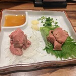 酉あき - 鶏レバ刺風