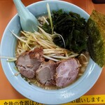 ラーメンショップ 成瀬が丘店 - 2024年5月　ネギラーメン（朝ラーメン）＋チャーシュー3枚＋ワカメ　850＋300＋150円