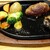 いしがまやハンバーグ - 料理写真:プレミアムハンバーグ レギュラーセット 1,661円(食べかけでゴメンなさい。付け合わせも食べたから減ってます)
