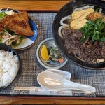 西食堂 - 伊賀牛肉うどん定食　1.100円（税込み）