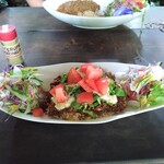 kukuru cafe - ベジタコライス。玄米、豆腐などを使って、ヘルシーな味わい。