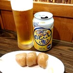 俺の中華たなか家 - 露出が明るくなり過ぎ(^o^;)ましたが、冷え❄冷え❄「のどごし生」に熱々「山形の玉こんにゃく」は最高＼(^o^)／