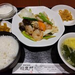 Fukuei mon - 海鮮アスパラたけのこ炒め定食