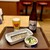 すき家 - 料理写真:ビール中瓶、炙り塩さば、おしんこ