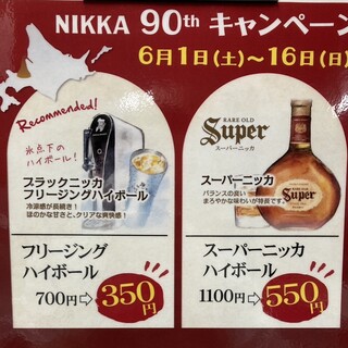 NIKKAハイボールのお得なキャンペーン中！