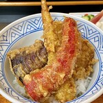 Tempura Tentsuyu - 天丼は野菜天丼をリクエスト ご飯は少し多めに
                      姫竹・茄子・ペコロス・万願寺唐辛子
                      シジミ赤出汁・お漬物