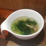 キッチン ブルー グローブ - ほうれん草すーのアップ