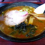 元祖 地獄らーめん - みそ辛ラーメンのアップ