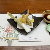 羽衣 - 天麩羅　アスパラ揚げたて