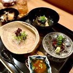 大神 - ・カツオとひじき
      ・アワビとタケノコ
      ・白身魚の湯引き