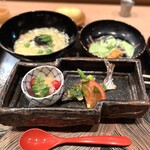 大神 - ・鮎の塩焼き
                                ・ホタルイカをヌタにした酢味噌
                                ・鰻
                                ・ニシンと茄子の卵とじ