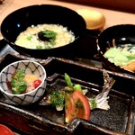 大神 - ・鮎の塩焼き
                                ・ホタルイカをヌタにした酢味噌
                                ・鰻
                                ・ニシンと茄子の卵とじ