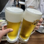 串泰 - 生ビール大ジョッキで乾杯〜♪