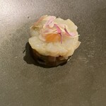 ドゥ・クルール - モサエビのマリネとラタトゥーユのセルクル