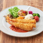 大海老フライのランチ