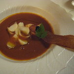 リストランテ ラ・バリック トウキョウ - 赤座エビとゆり根のスープ