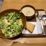 With Green - 塩麹しめじとビーンズの食物繊維サラダ＋優しいポタージュ