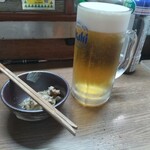味の蔵どんつく - 生ビールとお通し