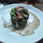 味の蔵どんつく - 茄子とトマトのサラダ