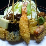 さざんか亭 - 串カツ十種盛り合わせ、お好きな串カツ一本からも承っております