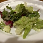 osteria SANZOKU URIVO - 【６種の前菜盛り合わせセット②ミニサラダ】ベビーリーフとレタスのミニサラダ。