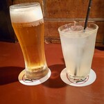 旬菜食卓 びすとろ KAZU - 生ビール＆グレープフルーツハイ