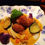 旬菜食卓 びすとろ KAZU - アサリクリケット　熱々のクリケットは濃厚なアサリの味と薫り゙です